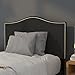 Flash Furniture Lexington Upholstered Twin Size Headboard with Accent Nail Trim in Black Fabric