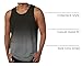 men tank top Beach Tank Tops for Men Summer Fashion Sleeveless Gradient Color Muscle Basic T Shirts Casual Loose Pullover Tops mens workout tank tops Gray XL