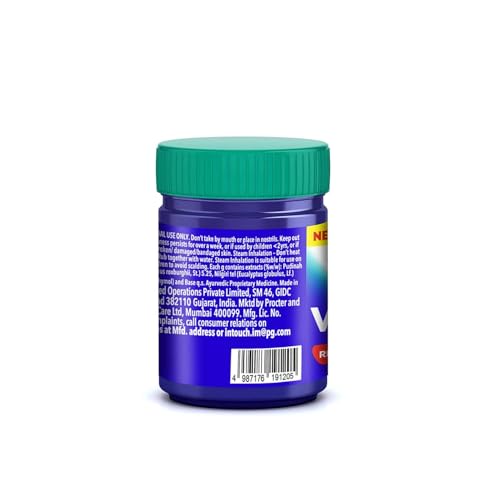 Vicks Vaporub 50ml ml Relief From Cold, Cough, Blocked Nose, Headache, Body Ache, Muscular Stiffness And Breathing Difficulty - Image 4