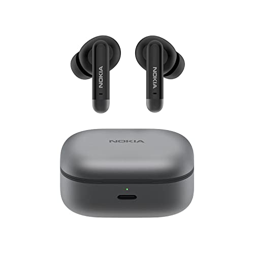 ノキア  完全ワイヤレスイヤホン ブルートゥース/ANCノイズキャンセリング/HIFI 外音取り込みモード/最大25時間音楽再生/瞬時接続/ハンズフリー通話/iPhone Android対応/左右分離型/E3511 ブラック