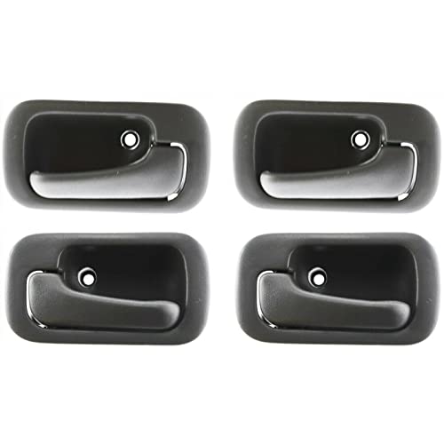 BURANIFUSION Interior Door Handle For 1992-1995 Honda Civic Sedan Set of 4 Front and Rear,Simple Installation,Fast delivery,Free Return and Exchange