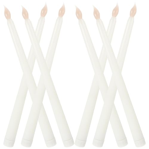 Velas LED de cera plástica duraderas sin fuego con luz decorativa cálida