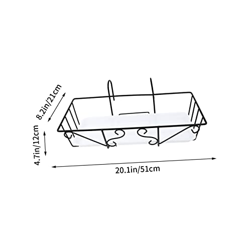 Support pour plantes sur rambarde et pot de fleurs balcon HEMOTON - 3