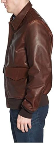 Image of Hide & Seek Men's A2 Aviator Air Force Cockpit Vintage Bomber Military Flight Pilot WWII Distressed Real Leather Jacket