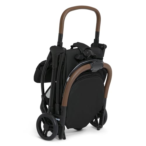 Jeep Altitude Compact Travel Stroller by Delta Children Greenguard Gold, Easy One Hand Fold, Lightweight, Extendable Canopy with Peek-a-Boo Window, Reclining Seat, 4 Wheel Suspension, Black - Image 6