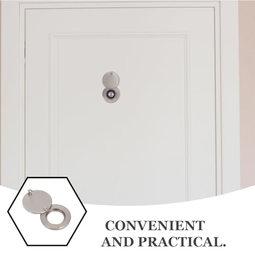 DOITOOL 2 Pcs 16mm Copper Door Viewer Privacy Cover Rotating Peephole Protector for Front Security Doors with Nickel Finish, Suitable for Home, Office, and Hotel Use miniatura 7