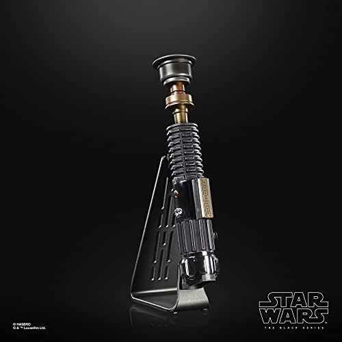Star Wars The Black Series Obi-Wan Kenobi FX Elite miecz świetlny do kolekcjonowania z zaawansowanymi diodami LED i efektami dźwiękowymi