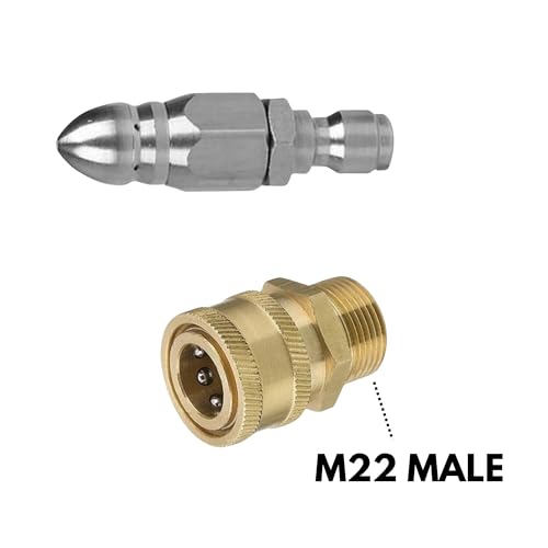 Image of Skyblue Quick Connector Rotary Gutter /Sewer /Drain Cleaning Nozzle Attachment For High Pressure Washer