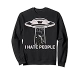 Photo Gallery divertente extraterrestre bigfoot ufo - i hate people felpa Photo Gallery divertente extraterrestre bigfoot ufo - i hate people felpa