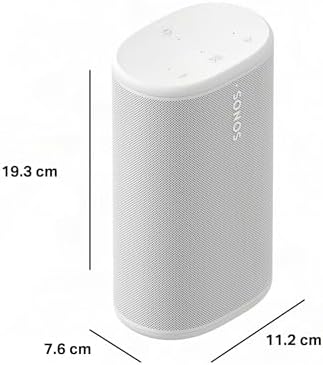 Sonos Play - Portable Bluetooth Speaker with WiFi, Alexa, 24-Hour Battery Life, Charging Base - White - 5