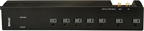 Coleman Cable/Woods Surge Protector #041603 w/Coax Protection & 4' Cord