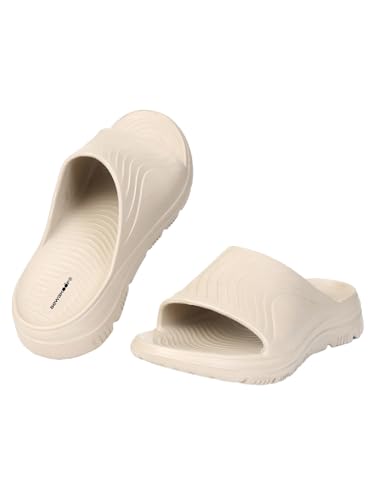 Image of Bewakoof Men's Beige EVA Comfy Sliders