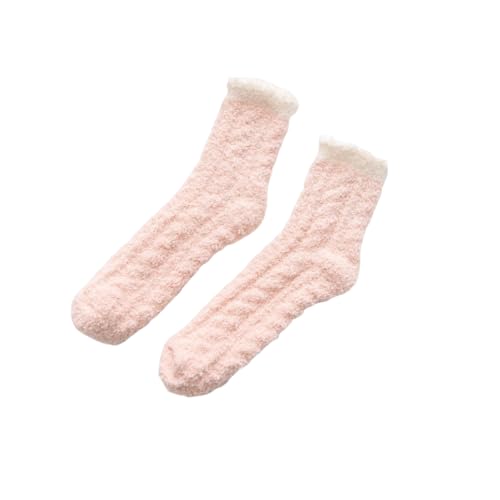Plush Socks Women Soft Warm Middle Tube Floor Sock Slipper Sleep Stockings for Autumn Winter