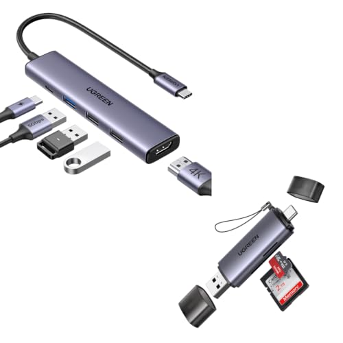 UGREEN USB C Hub Bundle Lector de Tarjetas USB C OTG 5Gbps