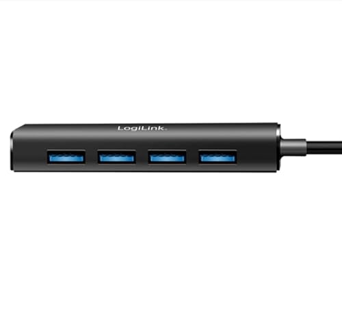 LOGILINK UA0295 HUB DE INTERFAZ USB 3.2 GEN 1 (3.1 GEN 1) TYPE-A 5000 MBIT/S NEGRO - Hub USB - Immagine 1