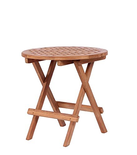 bene living Teakholz Beistelltisch Dorset rund Ø 50 cm Cover