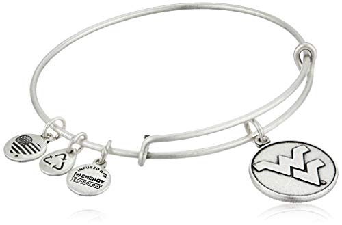 Alex and Ani West Virginia University Logo Expandable Rafaelian Silver Bangle Bracelet
