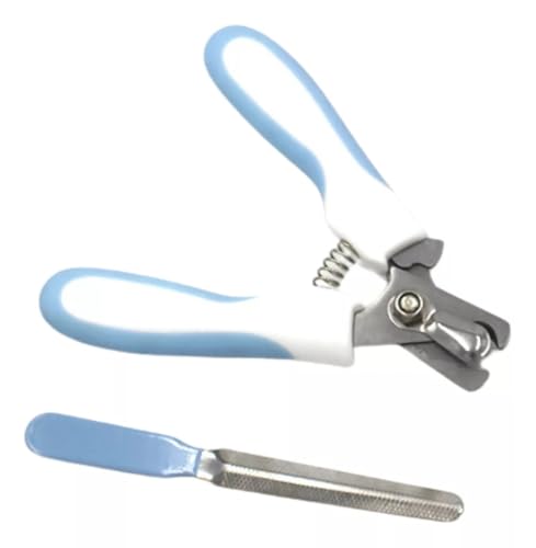 Kit de Tosa Pet para Cães e Gatos, Alicate, Tesoura e Lixa para Unhas, Azul