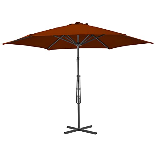 Sombrilla grande CLSDRZC contra rayos UV y lluvia fina de jardín 6