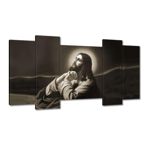 Toile Jésus prie au jardin Gethsémani 120x65 cm décoration oratoire