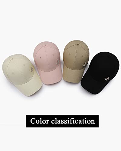 Gorra de béisbol decorativa con mariposas miniatura 6