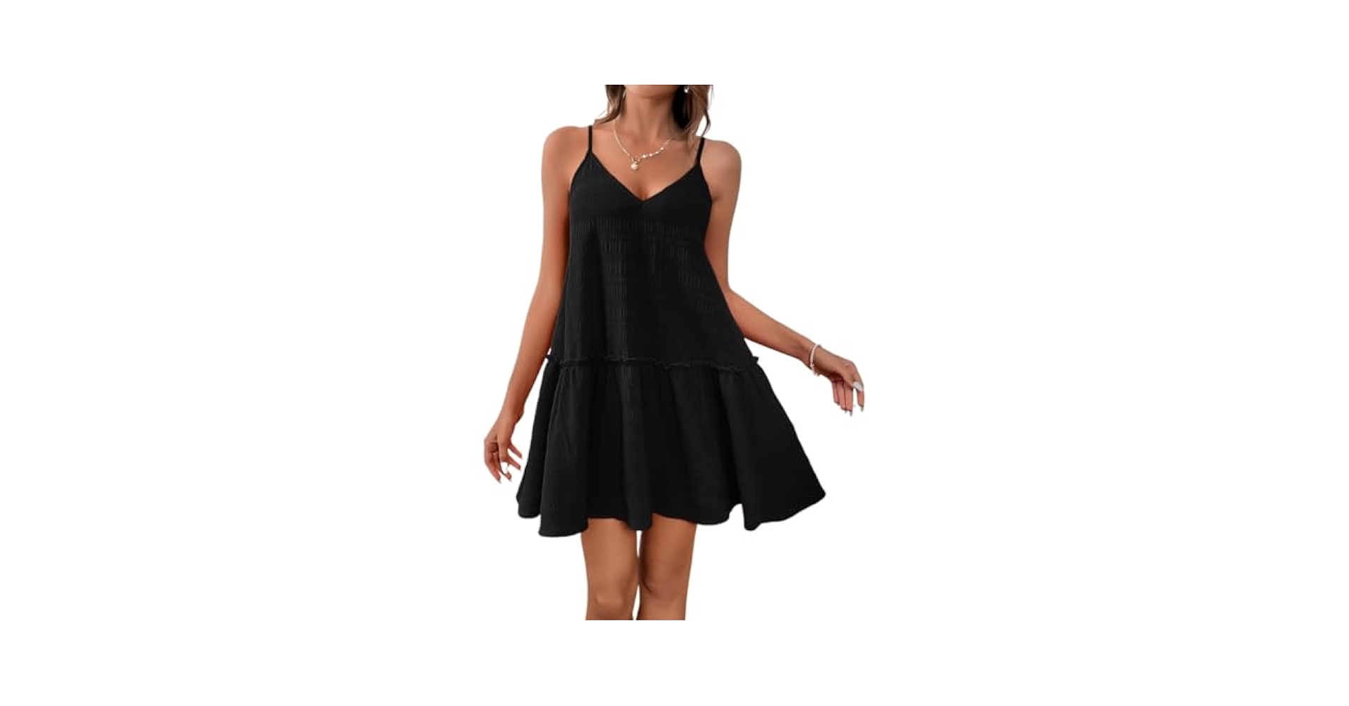 ワンピース Herlipto Must Have Summer Dress black M R.Vivimos Womens Sleeveless Backless Asymmetrical Layered