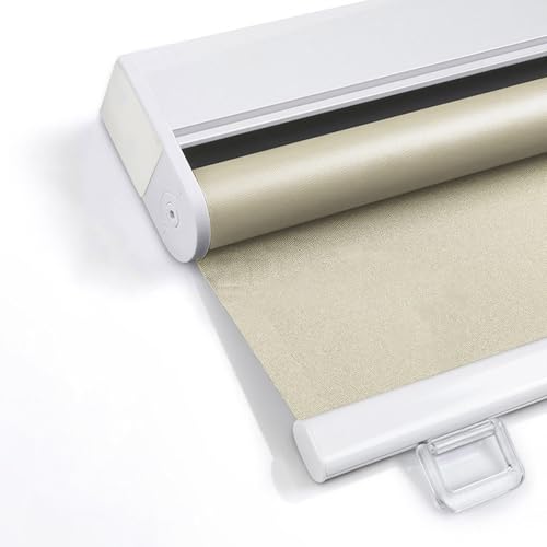 Estores Enrollables Inalámbricas Beige,Persianas Enrollables Opacas para Ventanas,Persianas Enrollables Parasol con Tejido Impermeable,Cortinas con Aislamiento Térmico,W×H-140×150cm(55 * 59in)