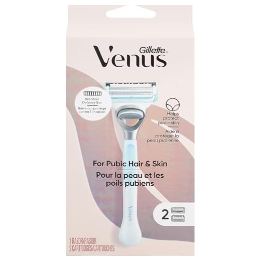Gillette Venus Intimate Grooming Razors for Women, 1 Venus Razor Bikini Trimmer, 2 Razor Blade Refills, Pink