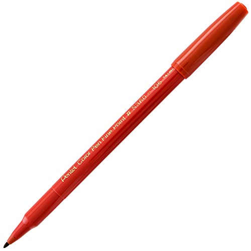 Image of Pentel Arts Color Pen, Brown, Box of 12 (S360-106)