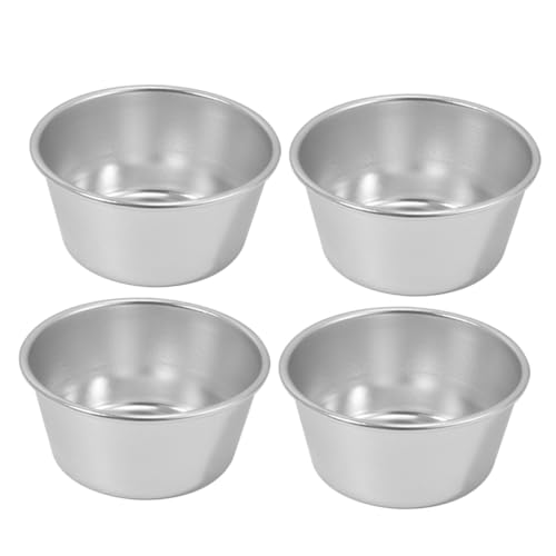 CLISPEED 4 piezas Molde para Hornear Pudins Antiadherente Vasitos para Postres Reutilizables Accesorio Multiuso para Repostería Casa y Eventos