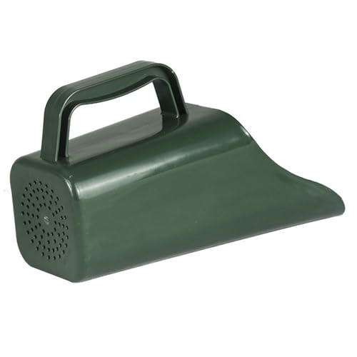 Pala de mano multiuso para jardín con colador, verde oscuro miniatura 1