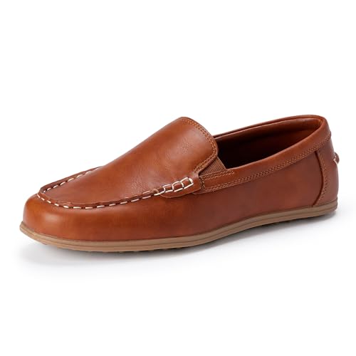 Amazon Essentials Boys Slip-On Moc Toe Loafers Tan 6 Big Kid