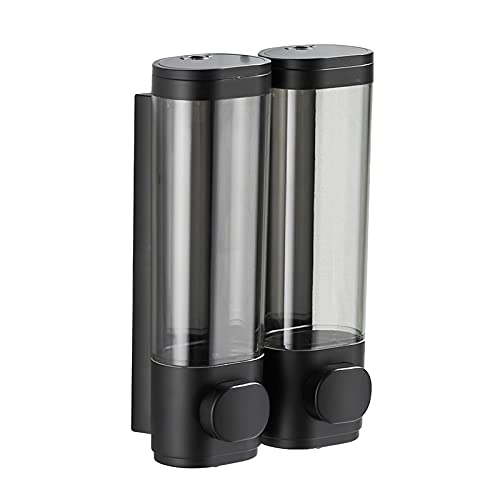 Decdeal Soap Dispenser Wall Mounted, Manual Hand Press Soap Dispenser for Dish Liquid Lotion Shower Gel Shampoo Chamber, Drilling Type