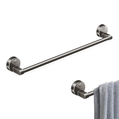 40CM Handtuchhalter Ohne Bohren, Wall Badetuchhalter Handtuchhalter Saugnapf Selbstklebende Bad Handtuchstange Badezimmer Handtuch Halter Badetuchhalter (Grau)