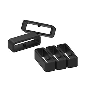 Chofit Reserveringen, compatibel met Garmin Forerunner 945 230 235 620 630 735XT/Approach S20 S5 S6/Fenix 5/6/7/epix 2 armbanden, siliconen, connector, houder, sluiting, ringhouder, lus, zwart