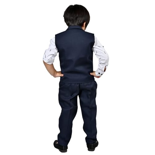 Image of Kids Ethnic Suit Set I 3 Piece Party Suit for Boys | Kids Suit Set Shirt, Pant & Waistcoat I Birthday Boys Party Dress