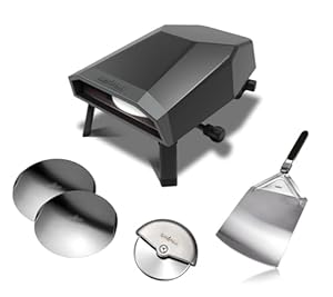 Grillfürst Gas Pizzaofen 305 Drehbarem Pizzastein Set