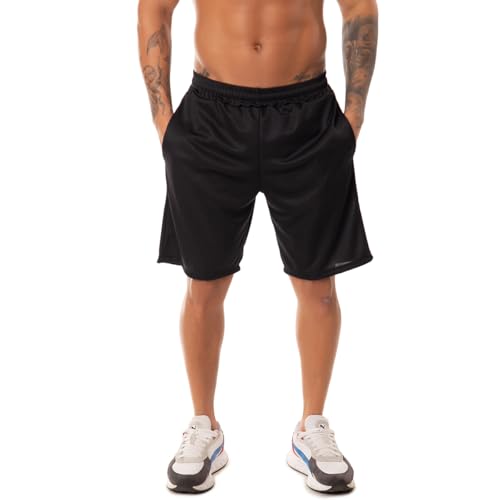 Kit 3 Bermuda Esportiva Academia Corrida Treino Bolso Lisa Masculina (BR, Alfa, GG, Regular, Regular