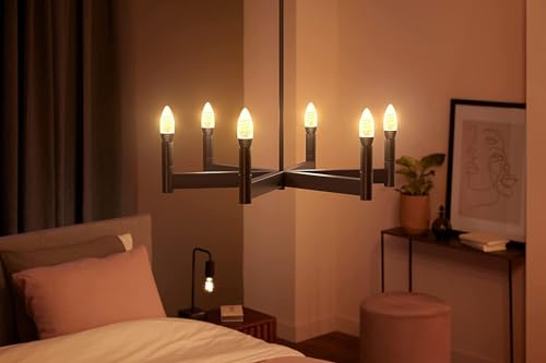 Philips Hue White Ambiance Filament, smarte E14 LED Lampe mit Kerzenform, dimmbar, 350lm, warm- bis kühlweißes Licht, steuerbar via App, kompatibel mit Amazon Alexa (Echo, Echo Dot), 2er Pack 2