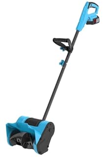 AGT Schneeräumer: 18-V-Akku-Schneebürste & -Schneefräse + Ladegerät, 25 cm, 2.700 U/Min. (Handschneefräse, Handschneefräse mit Akku, Schneeschaufel)