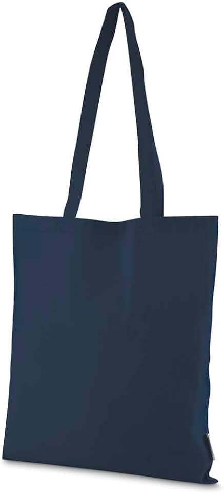 Sacola Ecológica em Algodão Reciclado 140g/m² 42x38cm com Alça Fixa 33cm, Ecobag Reutilizável Resistente para Compras, Mercado, Faculdade, Trabalho e Uso Diário Sustentável