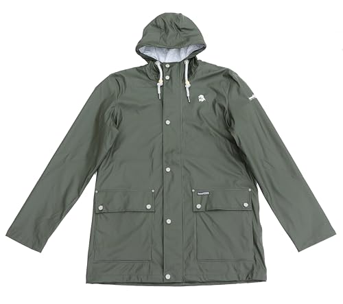 Chaqueta impermeable para hombre a prueba de viento verde para lluvia