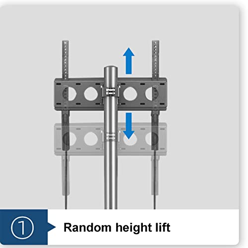Soporte móvil para TV con ruedas ajustable para 17-55 pulgadas miniatura 5
