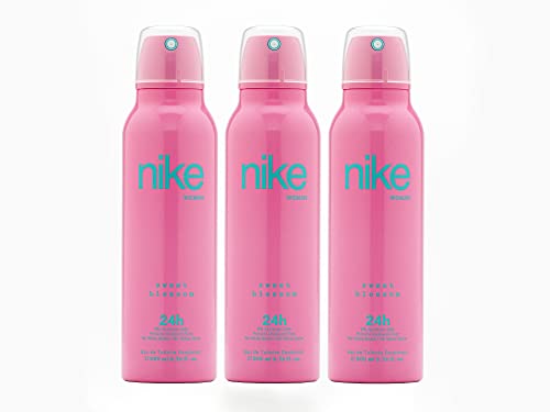 NIKE - Sweet Blossom Pack de 3 x 200 ml, Desodorante Mujer Spray, Desodorante Antimanchas para Todo...