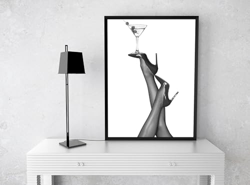 Toile Martini High Heels décoration intérieure affiche moderne