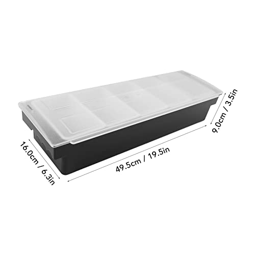 Multi Grid Spice z pokrywką, 6 przegródek, kuchenne pudełko na przyprawy do przechowywania soli, pieprzu, cukru i przypraw, idealne rozwiązanie do przechowywania żywności na ladach
