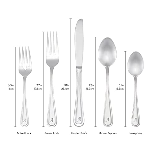 Riverridge 46-Pc. Monogrammed Flatware, Service For 8, Marina Pattern - A #TOP6