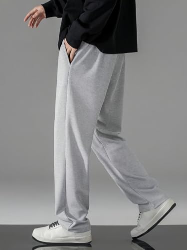 Image of dockstreet Men's /Unisex Open Bottom Drawstring Pure Cotton Stretchable Baggy Jogger Pants