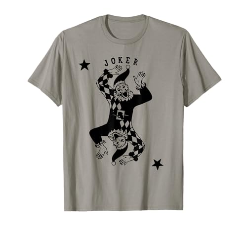 Joker Jester Payaso Card Poker Playing Wild Card Regalo Camiseta