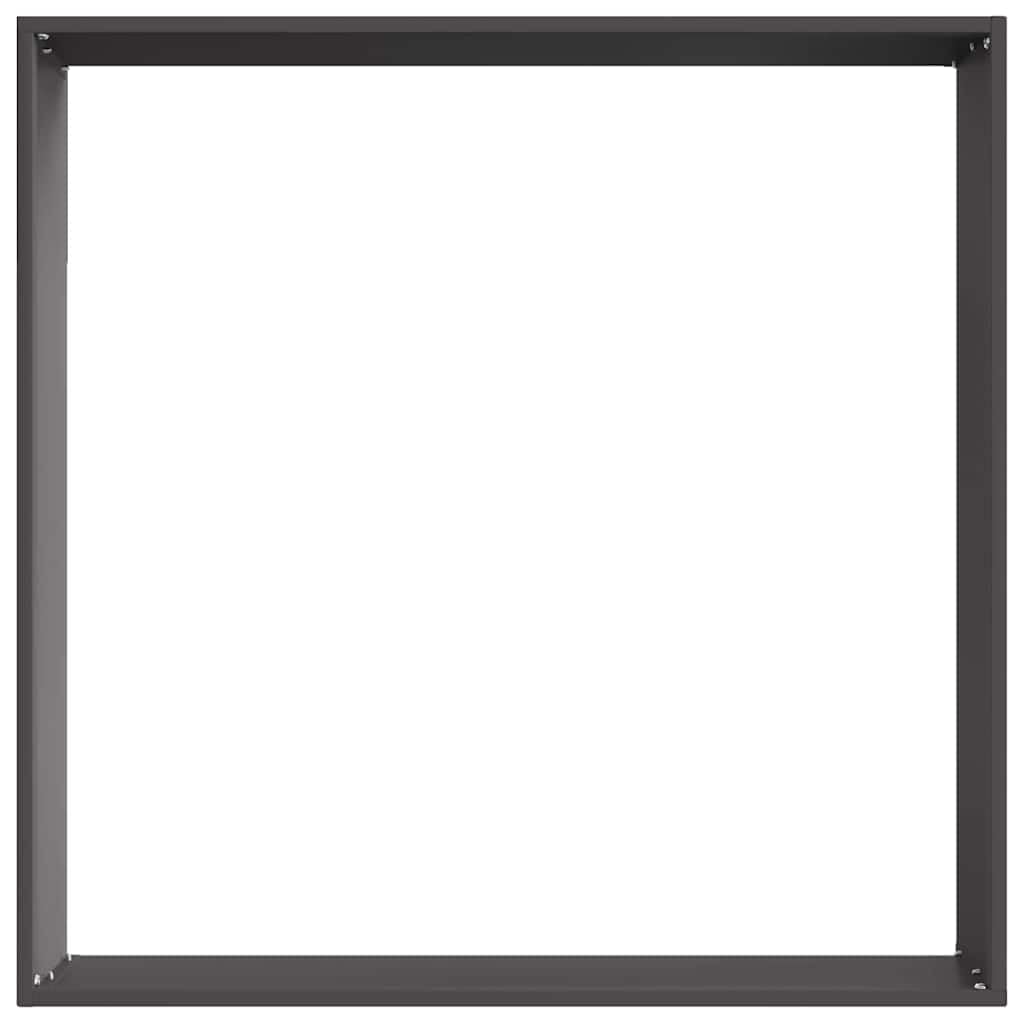Raseneinfassung aus Stahl, Schwarz, 60 x 60 x 13 cm, 6er Set